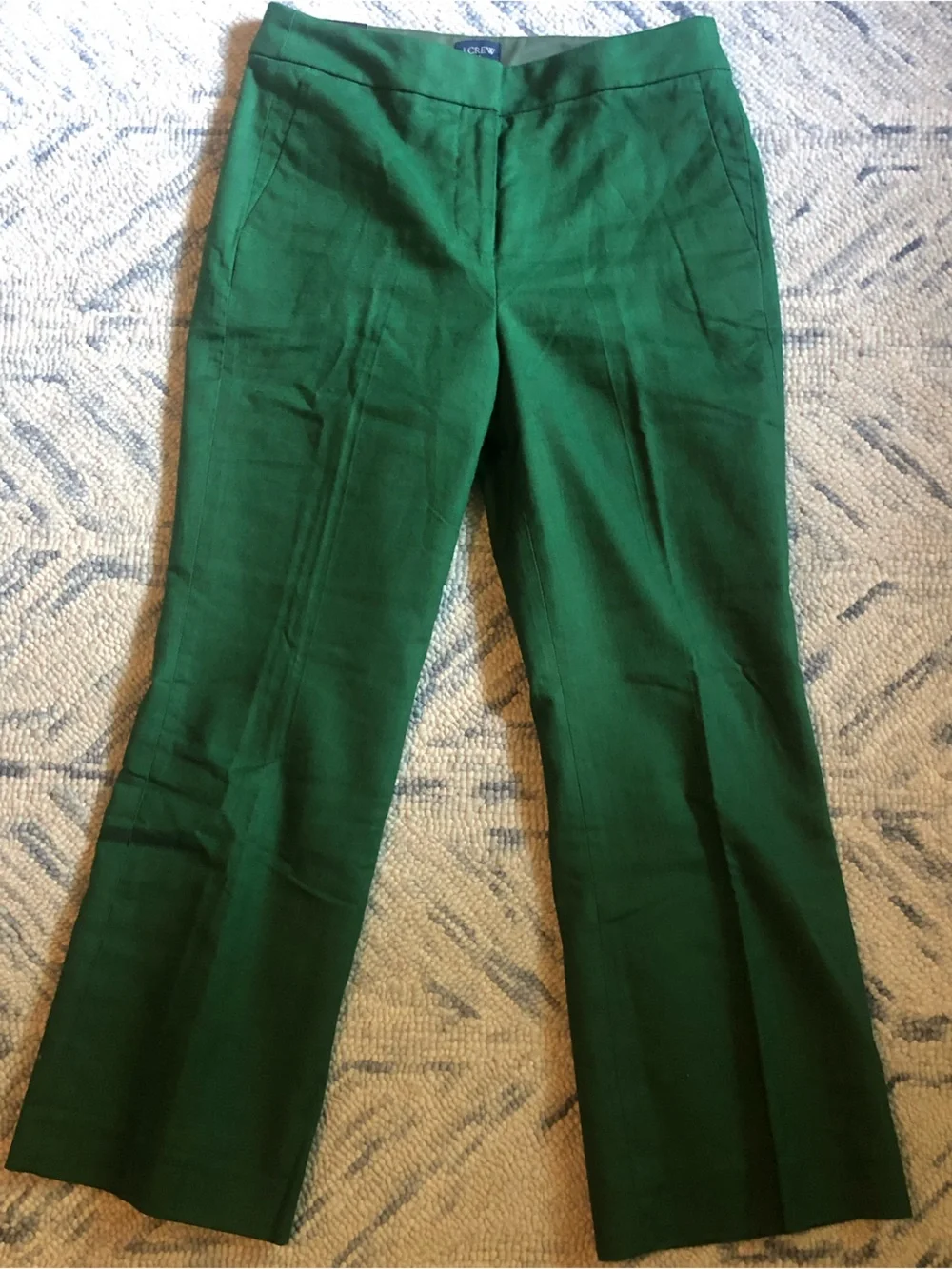J. Crew Green Cropped Flare Pants